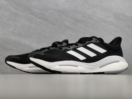 Adidas Solar Glide 5 Boost Black White Running Shoe view 5