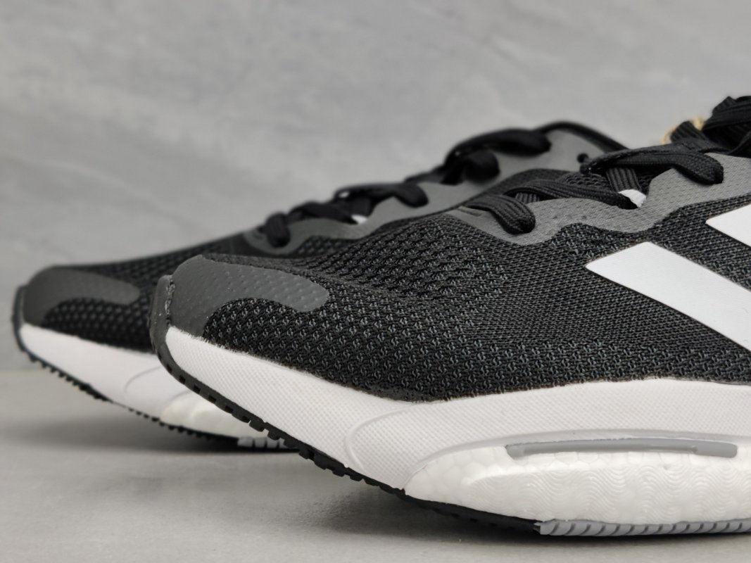 Adidas Solar Glide 5 Boost Black White Running Shoe view