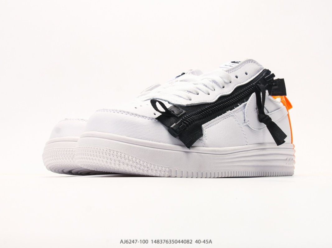 Nike Lunar Force 1 Acronym White Black Zip view