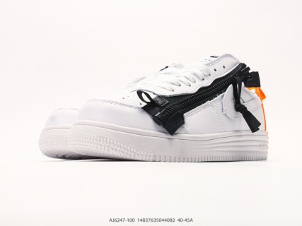 Nike Lunar Force 1 Acronym White Black Zip view 5