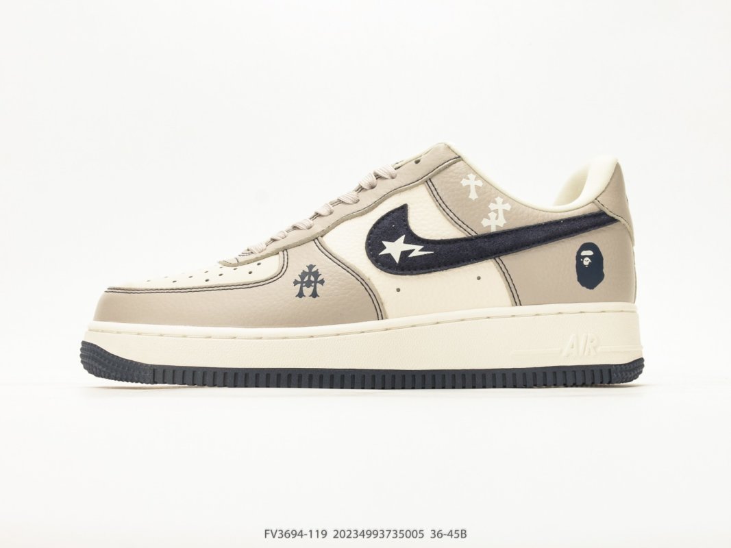 Nike Air Force 1 Low Cream Navy Collaboration Replica