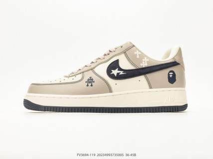Nike Air Force 1 Low Cream Navy Collaboration Replica
