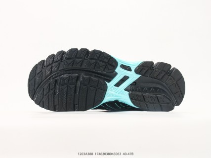 Asics GEL-Kayano 20 Black Cyan Running Shoe view 4