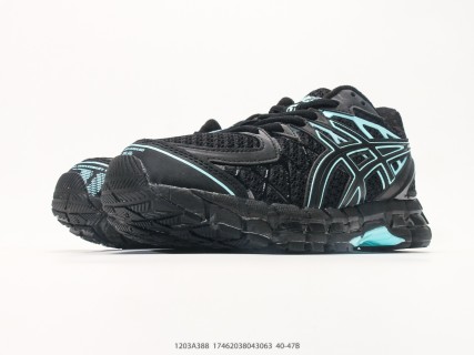 Asics GEL-Kayano 20 Black Cyan Running Shoe view 5