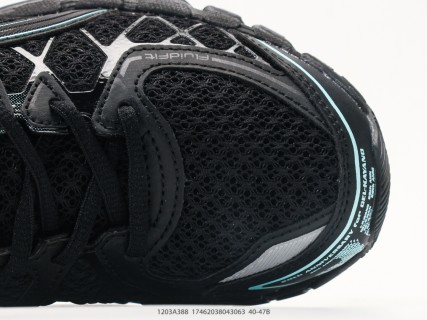 Asics GEL-Kayano 20 Black Cyan Running Shoe view 8