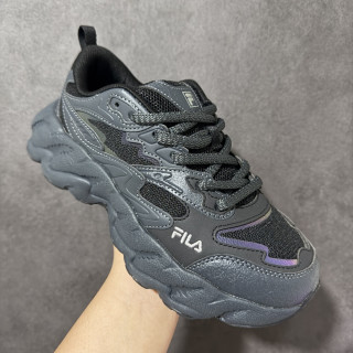 FILA FERN Chunky Dad Shoe Grey Black Low Top view 4