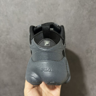 FILA FERN Chunky Dad Shoe Grey Black Low Top view 5