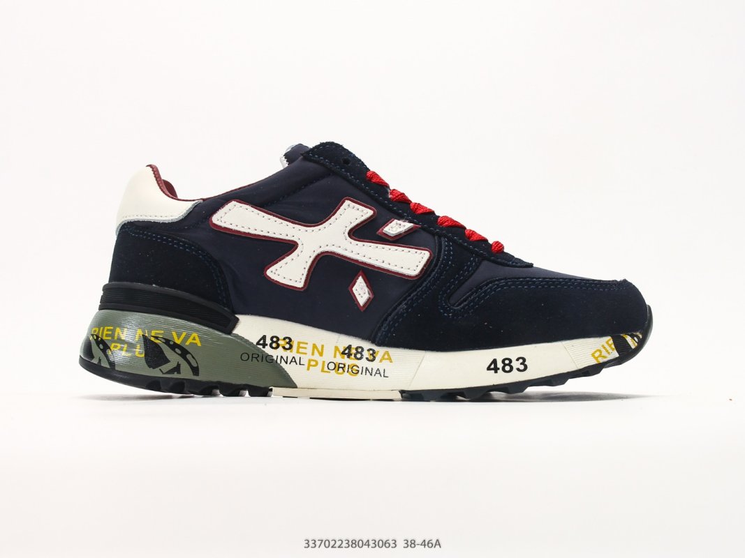 Premiata Mick Navy Cream Red Colorblock Sneaker view