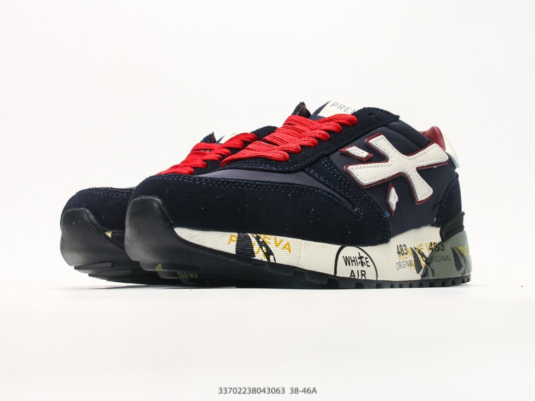 Premiata Mick Navy Cream Red Colorblock Sneaker view