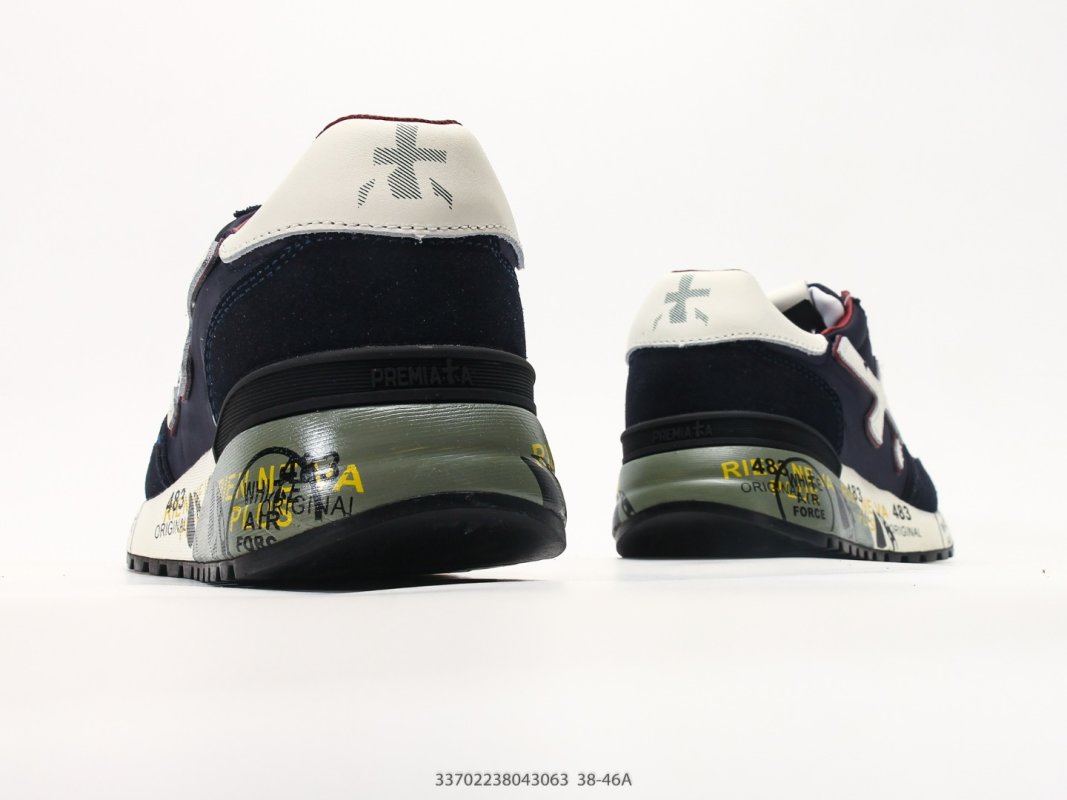 Premiata Mick Navy Cream Red Colorblock Sneaker view