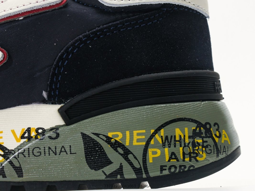 Premiata Mick Navy Cream Red Colorblock Sneaker view