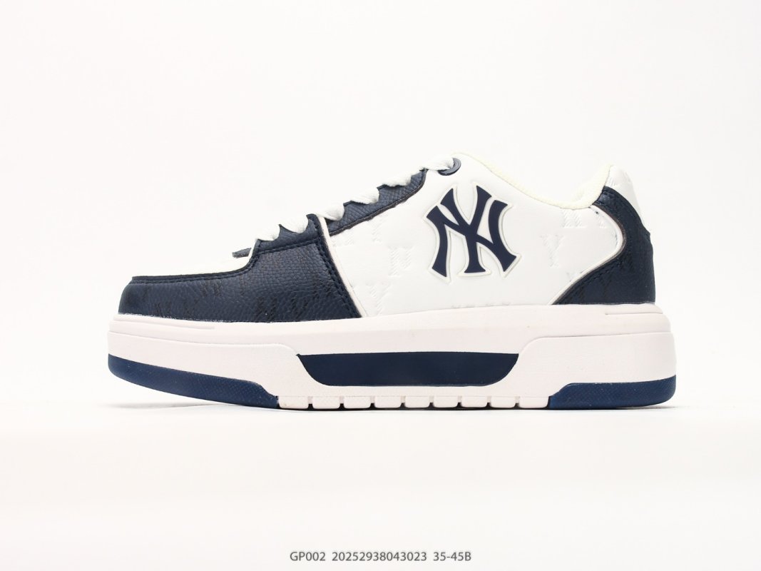 MLB Chunky Liner Low Top Navy White Monogram Sneaker
