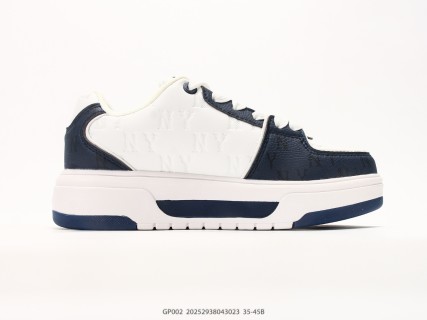 MLB Chunky Liner Low Top Navy White Monogram Sneaker view 2