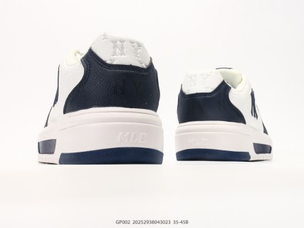 MLB Chunky Liner Low Top Navy White Monogram Sneaker view 6