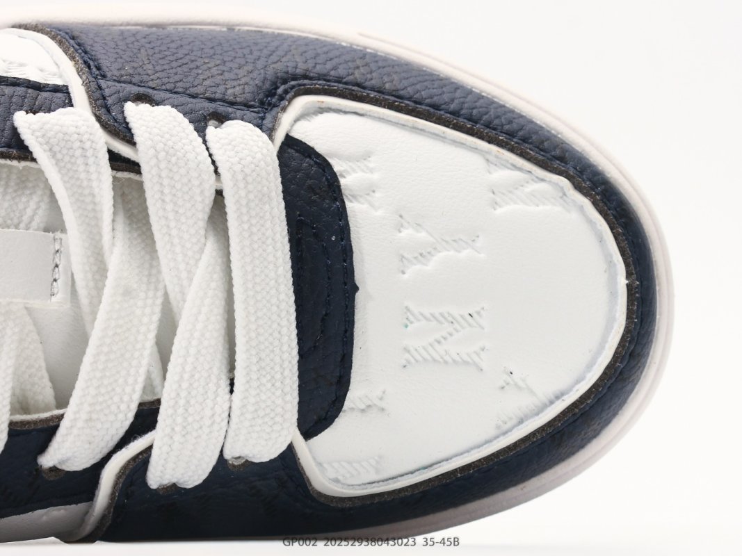 MLB Chunky Liner Low Top Navy White Monogram Sneaker view
