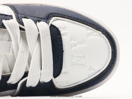 MLB Chunky Liner Low Top Navy White Monogram Sneaker view 8