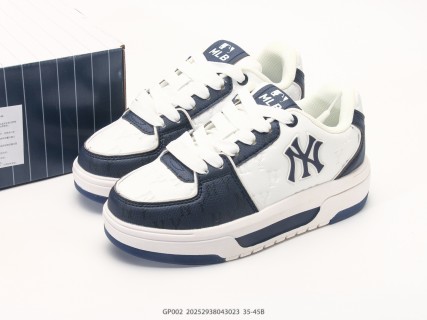 MLB Chunky Liner Low Top Navy White Monogram Sneaker view 9