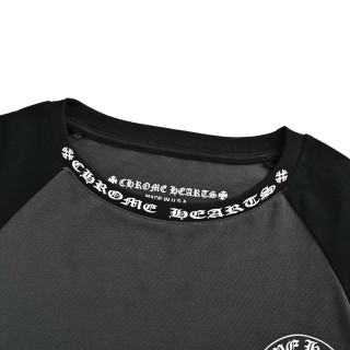 Chrome Hearts Horseshoe Long Sleeve Raglan Tee Charcoal Black view 4