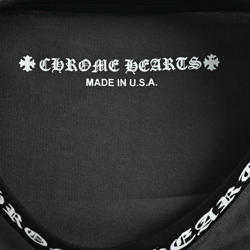 Chrome Hearts Horseshoe Long Sleeve Raglan Tee Charcoal Black view