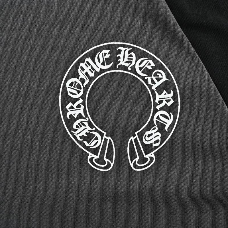 Chrome Hearts Horseshoe Long Sleeve Raglan Tee Charcoal Black view
