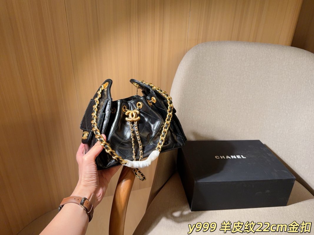 Chanel 25C Mini Black Quilted Hobo Bag UA Replica view