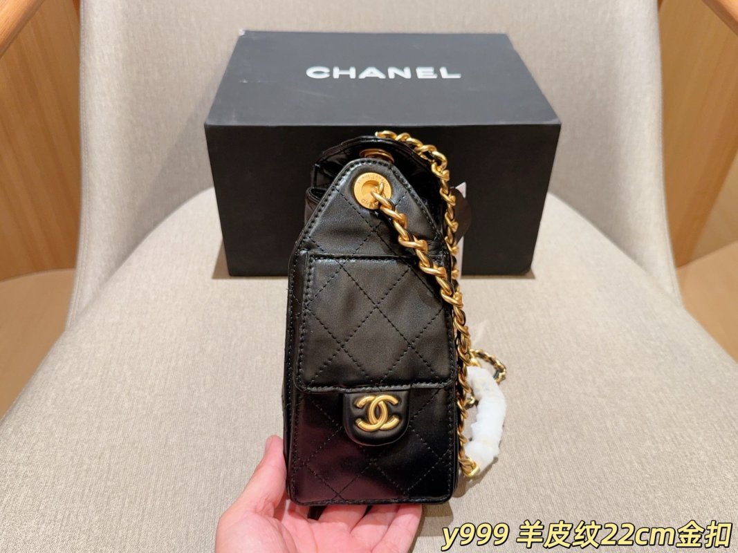 Chanel 25C Mini Black Quilted Hobo Bag UA Replica view