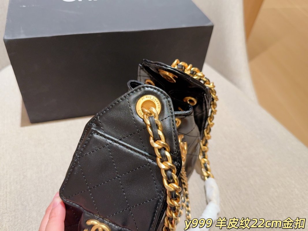 Chanel 25C Mini Black Quilted Hobo Bag UA Replica view