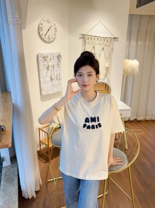 AMI Paris Logo White T-Shirt