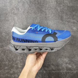 On Cloudmonster 3 Hyper Blue White Running Shoe view 2