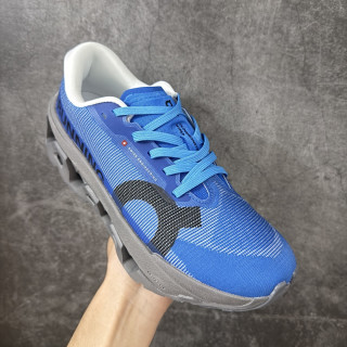 On Cloudmonster 3 Hyper Blue White Running Shoe view 4
