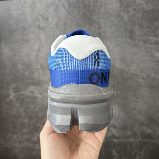 On Cloudmonster 3 Hyper Blue White Running Shoe view 5