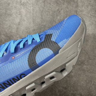 On Cloudmonster 3 Hyper Blue White Running Shoe view 7