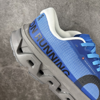 On Cloudmonster 3 Hyper Blue White Running Shoe view 8