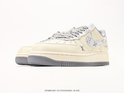 Nike Air Force 1 '07 LV8 Cream Grey Low Top Sneaker view 5