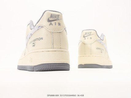 Nike Air Force 1 '07 LV8 Cream Grey Low Top Sneaker view 6