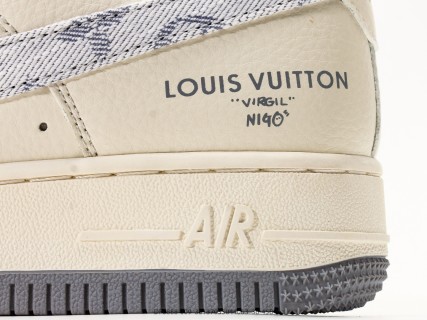 Nike Air Force 1 '07 LV8 Cream Grey Low Top Sneaker view 7