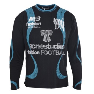 Acne Studios World Cup Football Graphic Long Sleeve T-Shirt Black