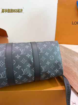 Louis Vuitton Keepall 35 Monogram Canvas Duffel Bag Black view 8