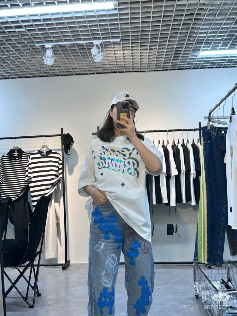 Good Brand Graphic Tee White Blue Print view