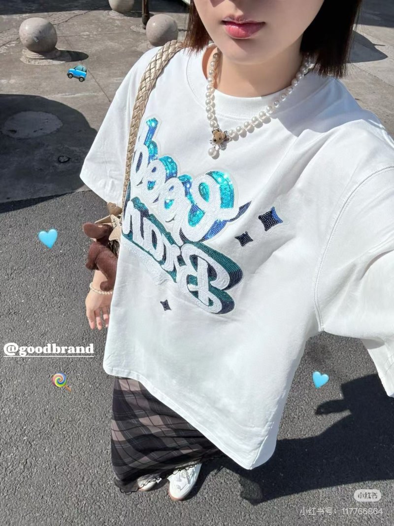 Good Brand Graphic Tee White Blue Print view
