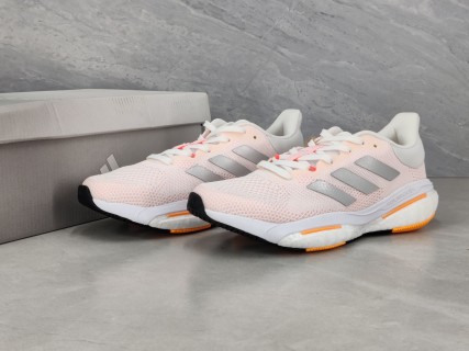 Adidas Solar Glide 5 Pink Grey Orange Running Shoe