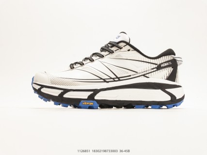 Hoka Mafate Speed 2 White Black Blue Trail Running Shoe