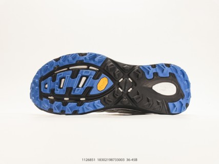 Hoka Mafate Speed 2 White Black Blue Trail Running Shoe view 4