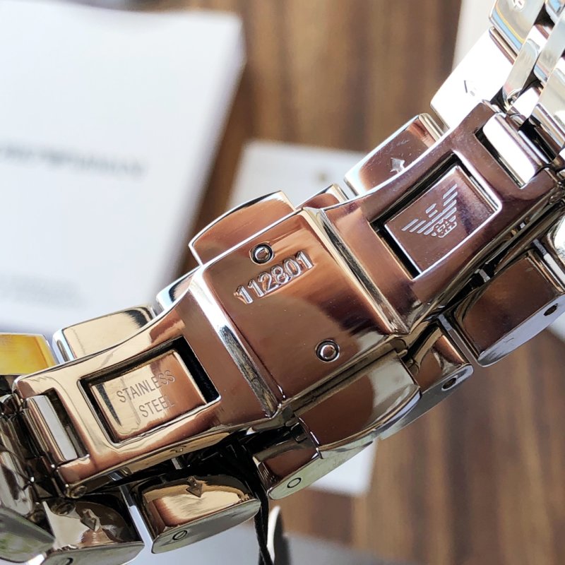 Armani AR0399 Steel Quartz Watch Silver view