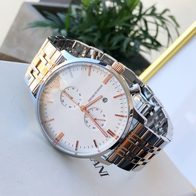Armani AR0399 Steel Quartz Watch Silver view