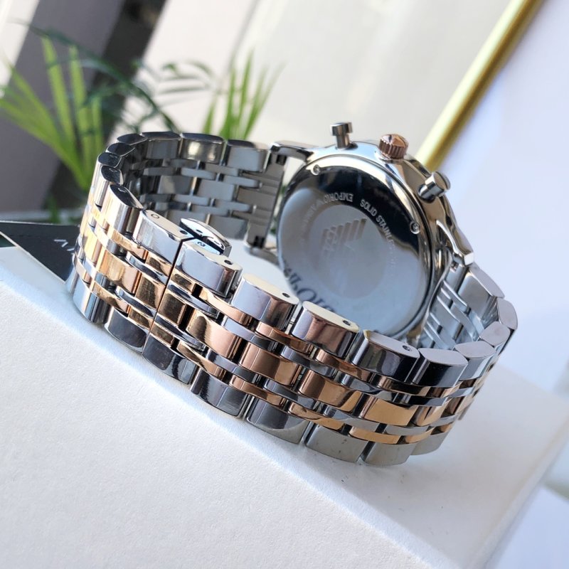 Armani AR0399 Steel Quartz Watch Silver view