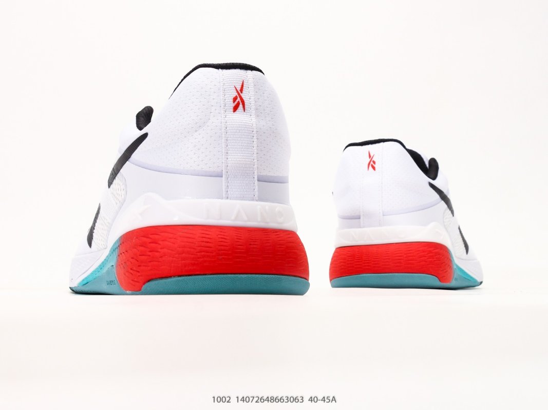 Reebok Nano X5 White Black Red Cyan UA Replica view