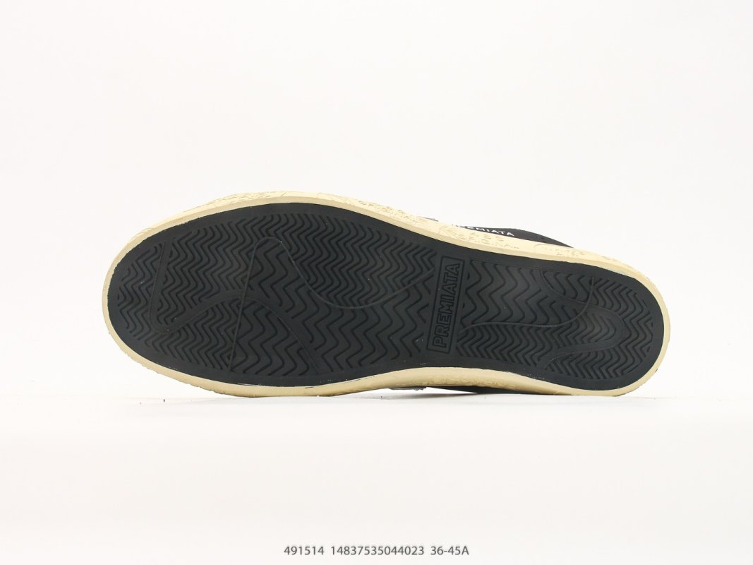 Premiata Steven Black White Low Top Casual Sneaker view