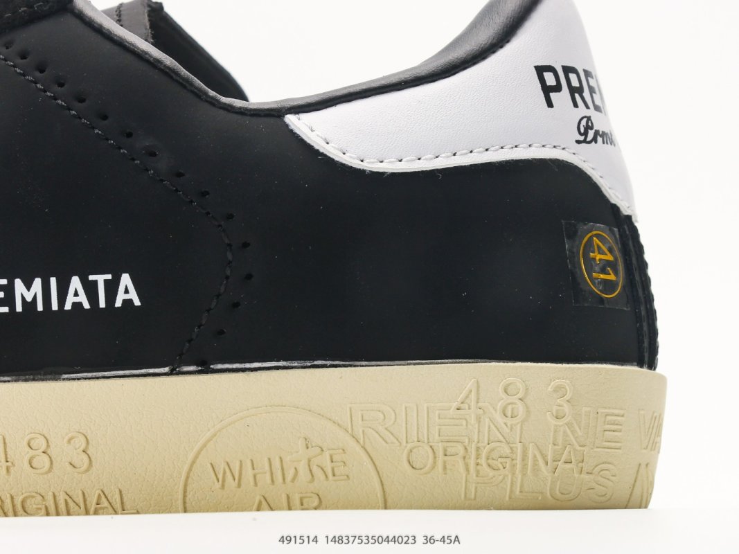 Premiata Steven Black White Low Top Casual Sneaker view