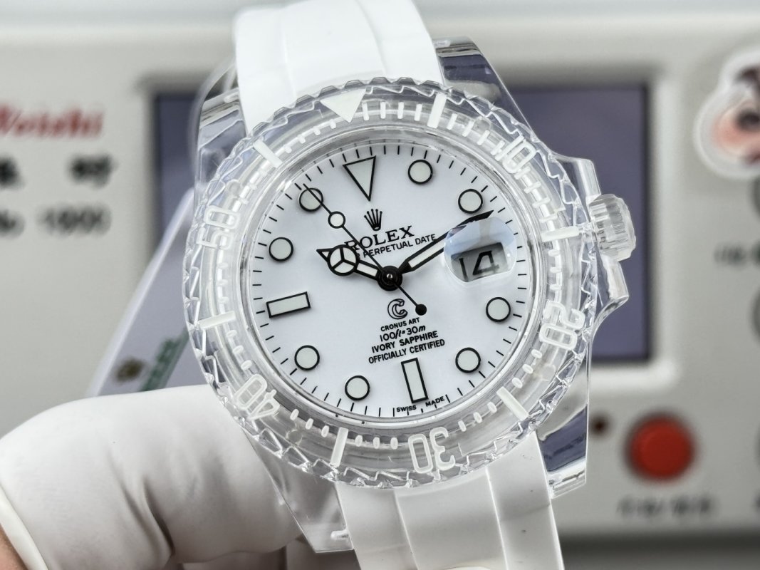 Rolex Submariner Crystal Frosted 40mm White Dial Replica Watch view